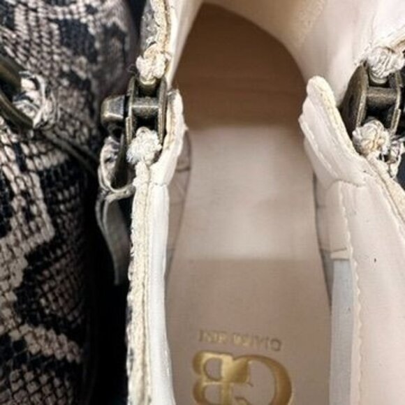 NEW Gianni Bini Snakeskin Snake Print Leather Zip Side Ankle Boots Booties Size - Picture 12 of 13